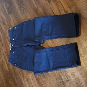Shaft Blue Fitted Straight Leg High Waisted Pants PPP